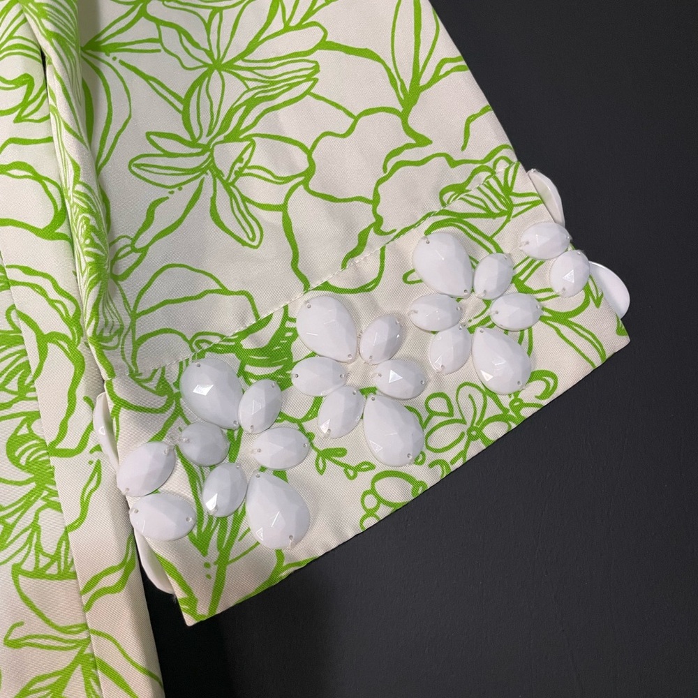 Lilly Pulitzer Green and White Floral Tunic - Picture 6 of 9